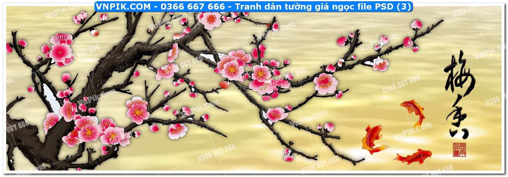 Tranh dán tường giả ngọc file PSD (3)