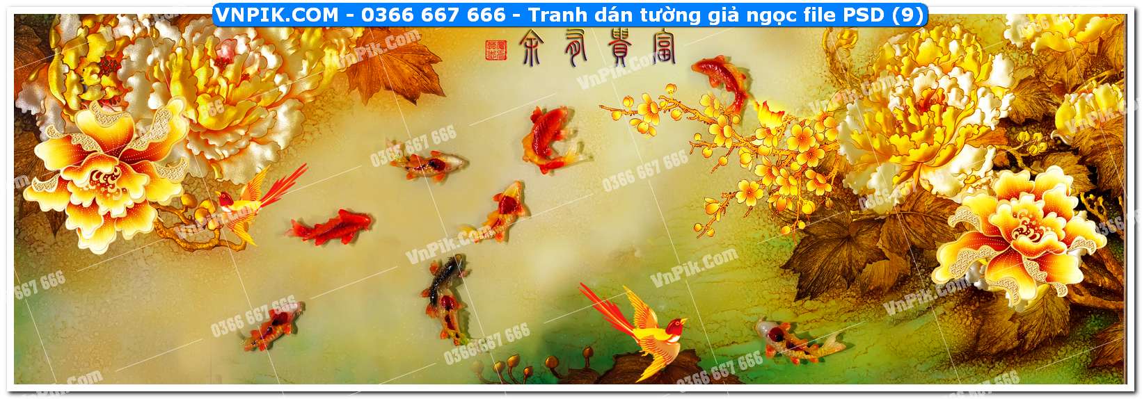 Tranh dán tường giả ngọc file PSD (9)