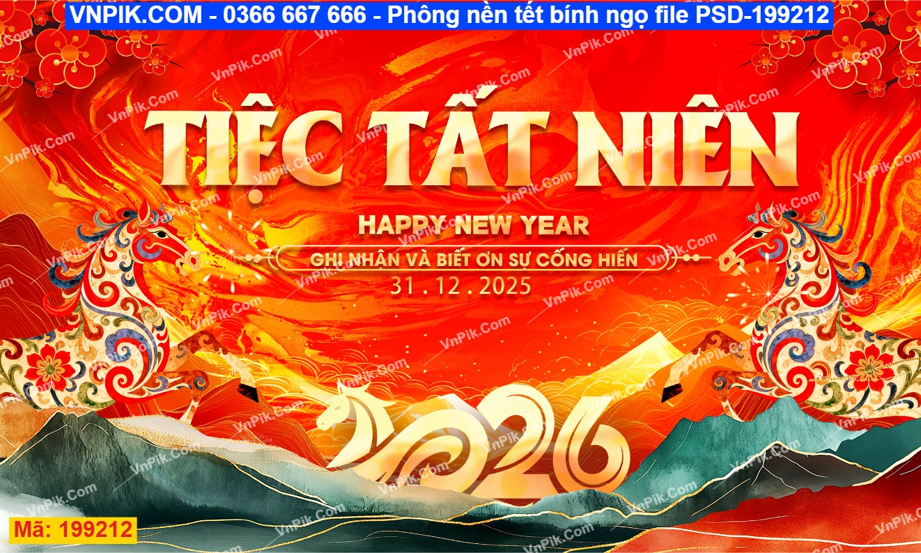 Phông nền tết bính ngọ file PSD-199212