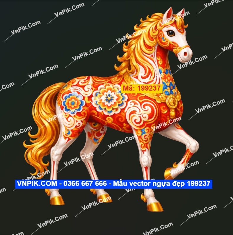 Mẫu vector ngựa đẹp 199237