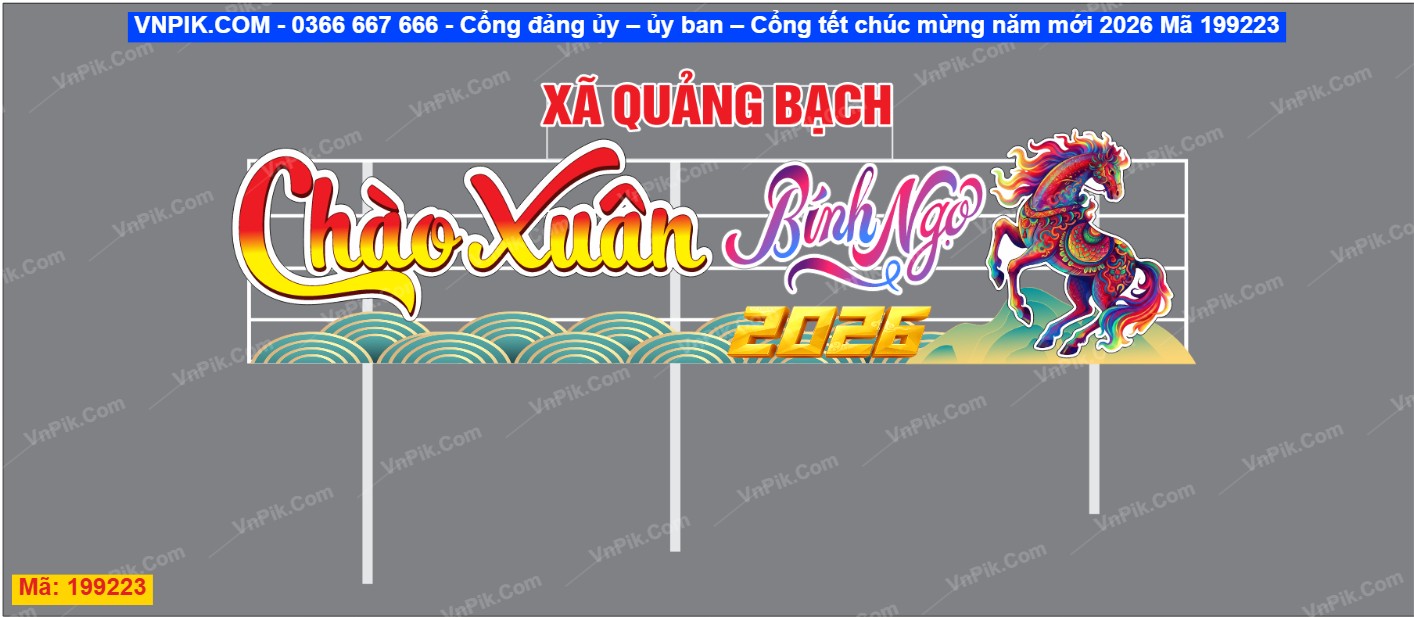 Cổng đảng ủy – ủy ban – Cổng tết chúc mừng năm mới 2026 Mã 19923