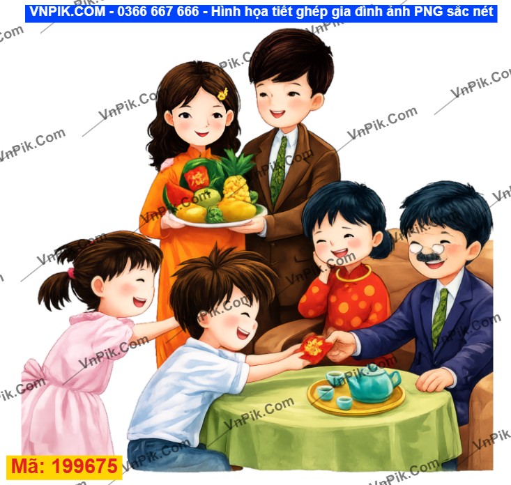 Hình họa tiết ghép gia đình ảnh PNG sắc nét 199675