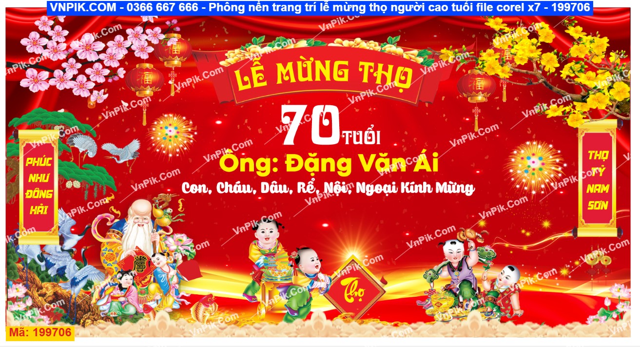 Phông nền trang trí lễ mừng thọ người cao tuổi file corel x7 – 199706
