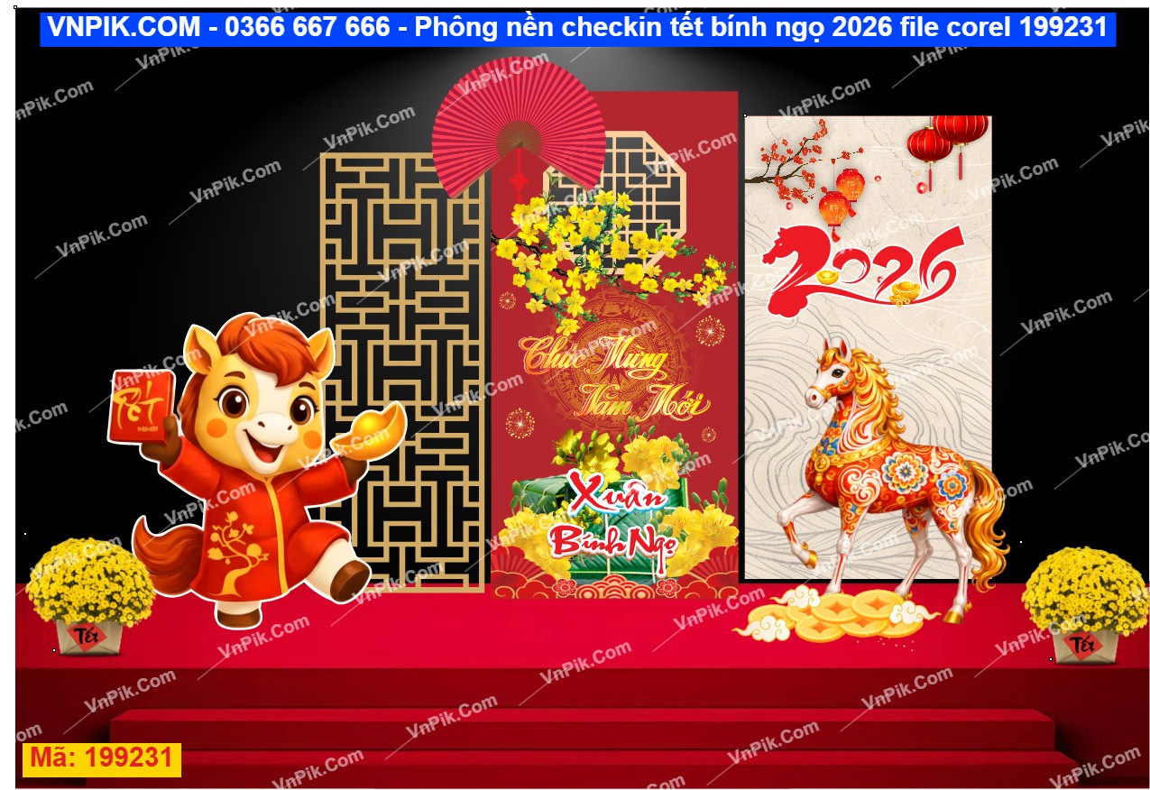 Phông nền checkin tết bính ngọ 2026 file corel 199231