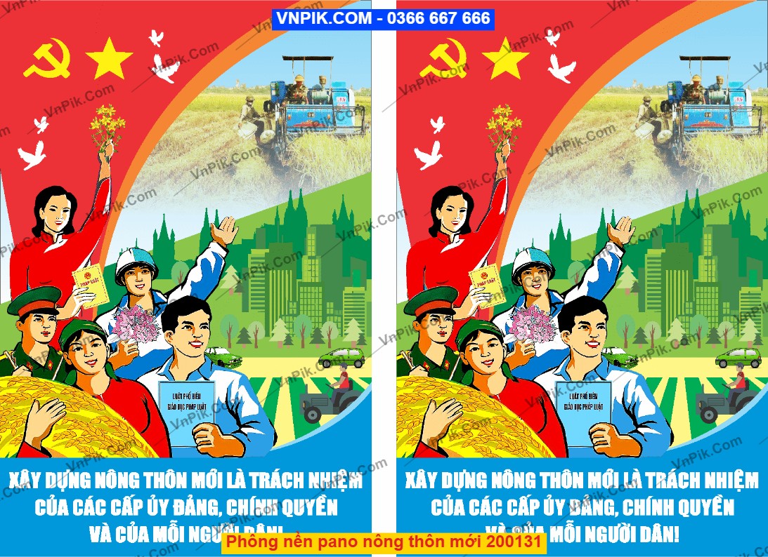 Phông nền pano nông thôn mới 200131