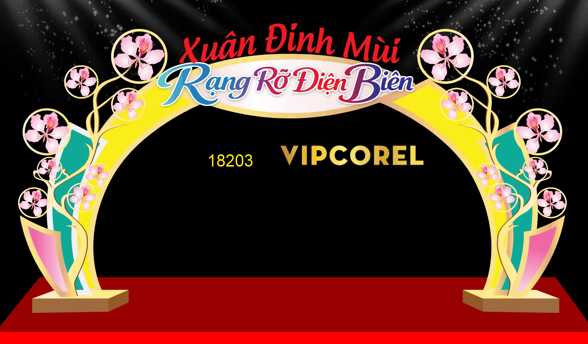 Trang trí cổng hoa anh đào đón xuân 2027