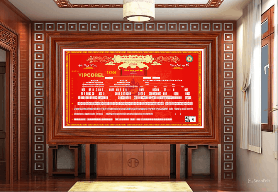 Mẫu gia phả phòng thờ năm 2026 file corel x7