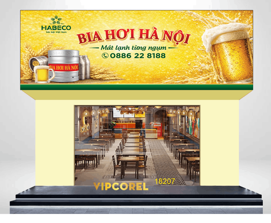 Biển Quảng Cáo bia hơi Hà Nội Mát lạnh