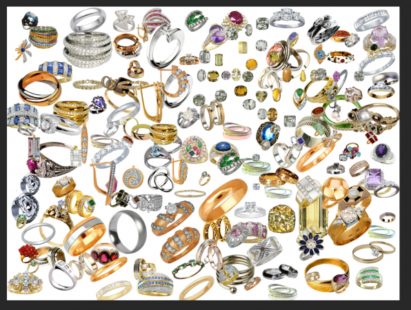 [PSD] Mẫu nhẫn trang sức vàng bạc kim cương