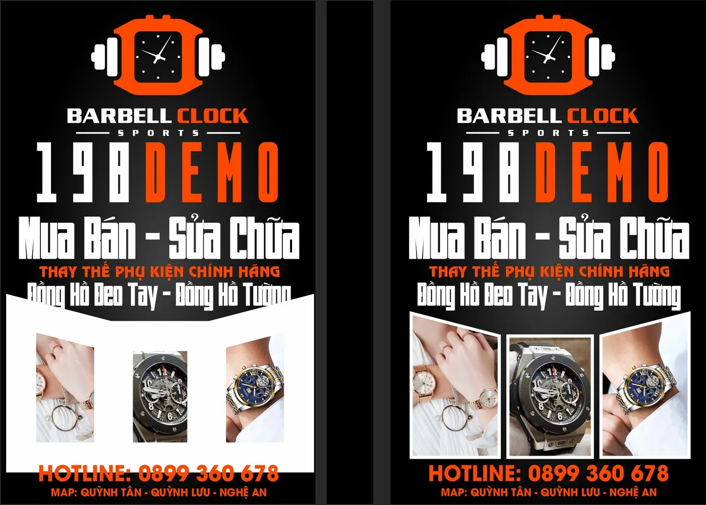 Mẫu Standee quảng cáo sửa chữa đồng hồ chuyên nghiệp