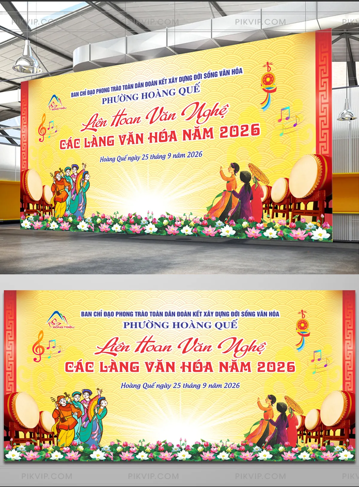 Backdrop Liên Hoan Văn Nghệ Các Làng Văn Hóa 2026