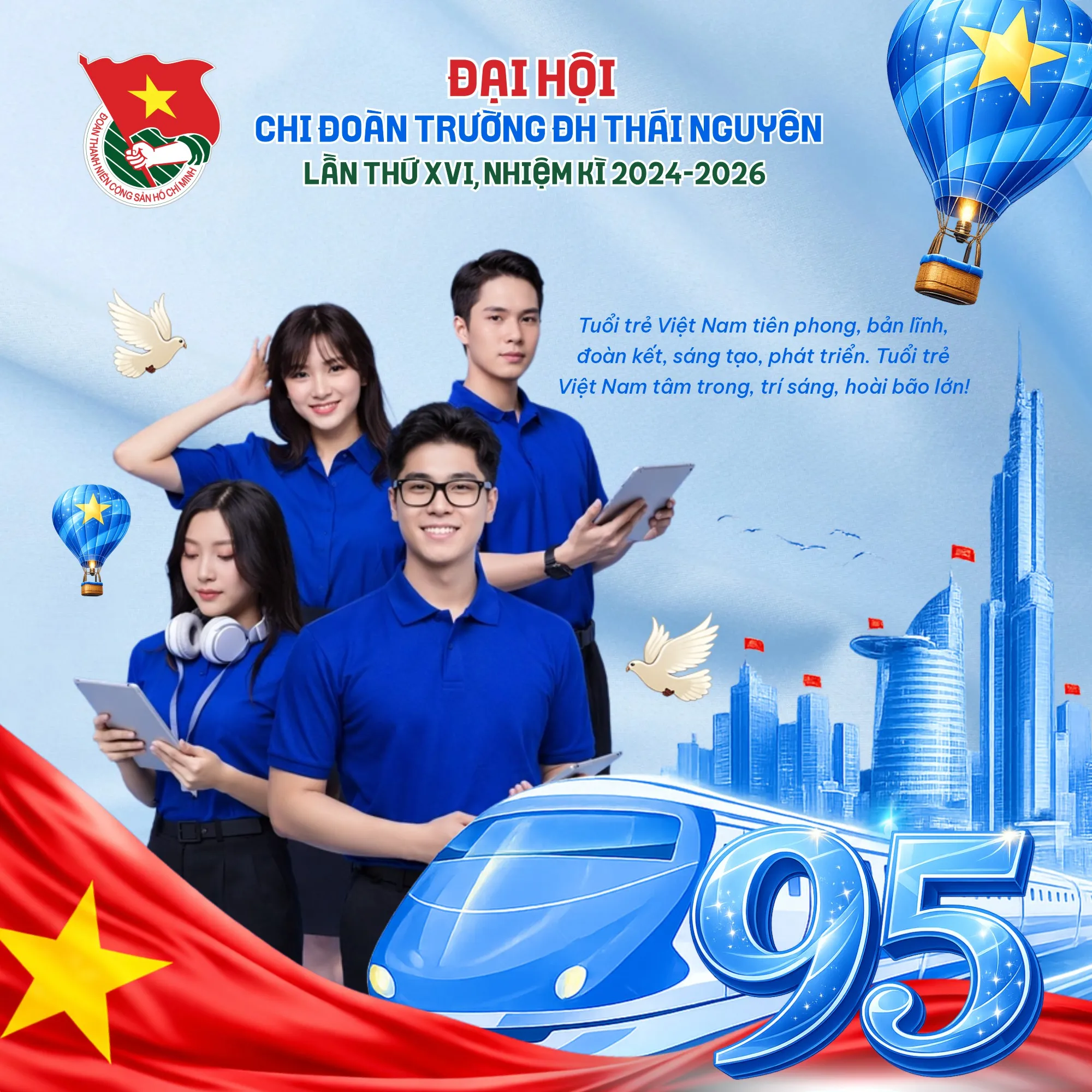 Background Đại hội Chi đoàn Trường ĐH Thái Nguyên