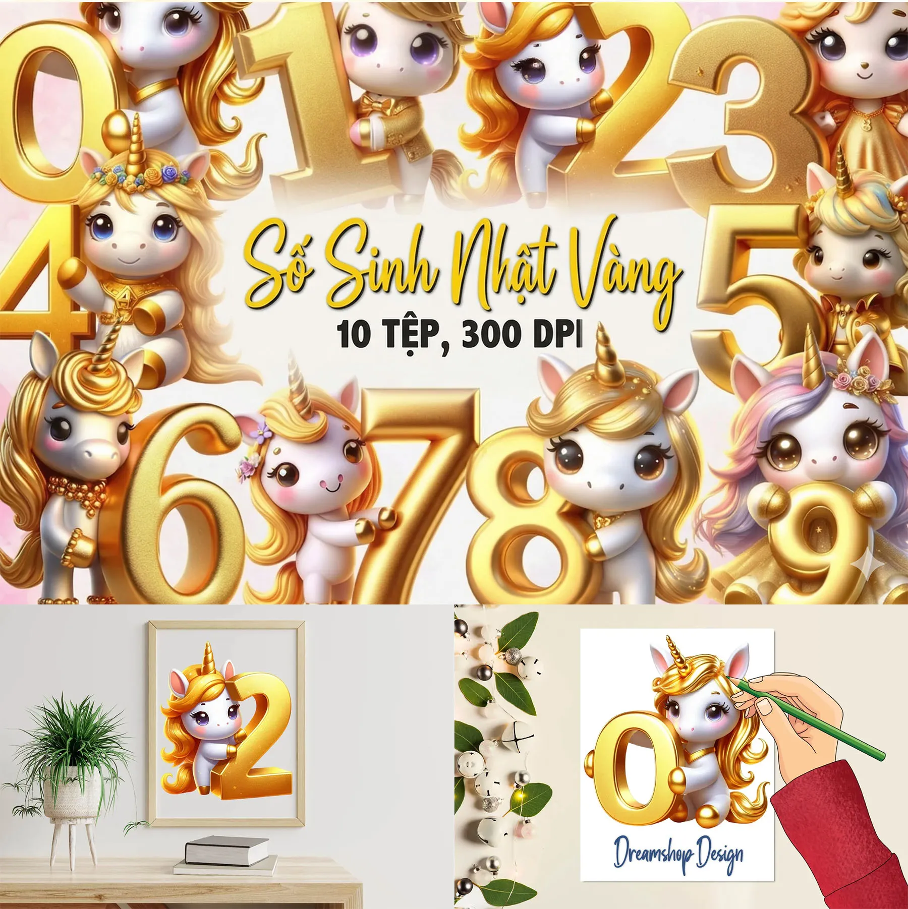 Bá» 10 Clipart Ká»³ LÃ¢n Sinh Nháº­t Ãm Sá» Tuá»i VÃ ng