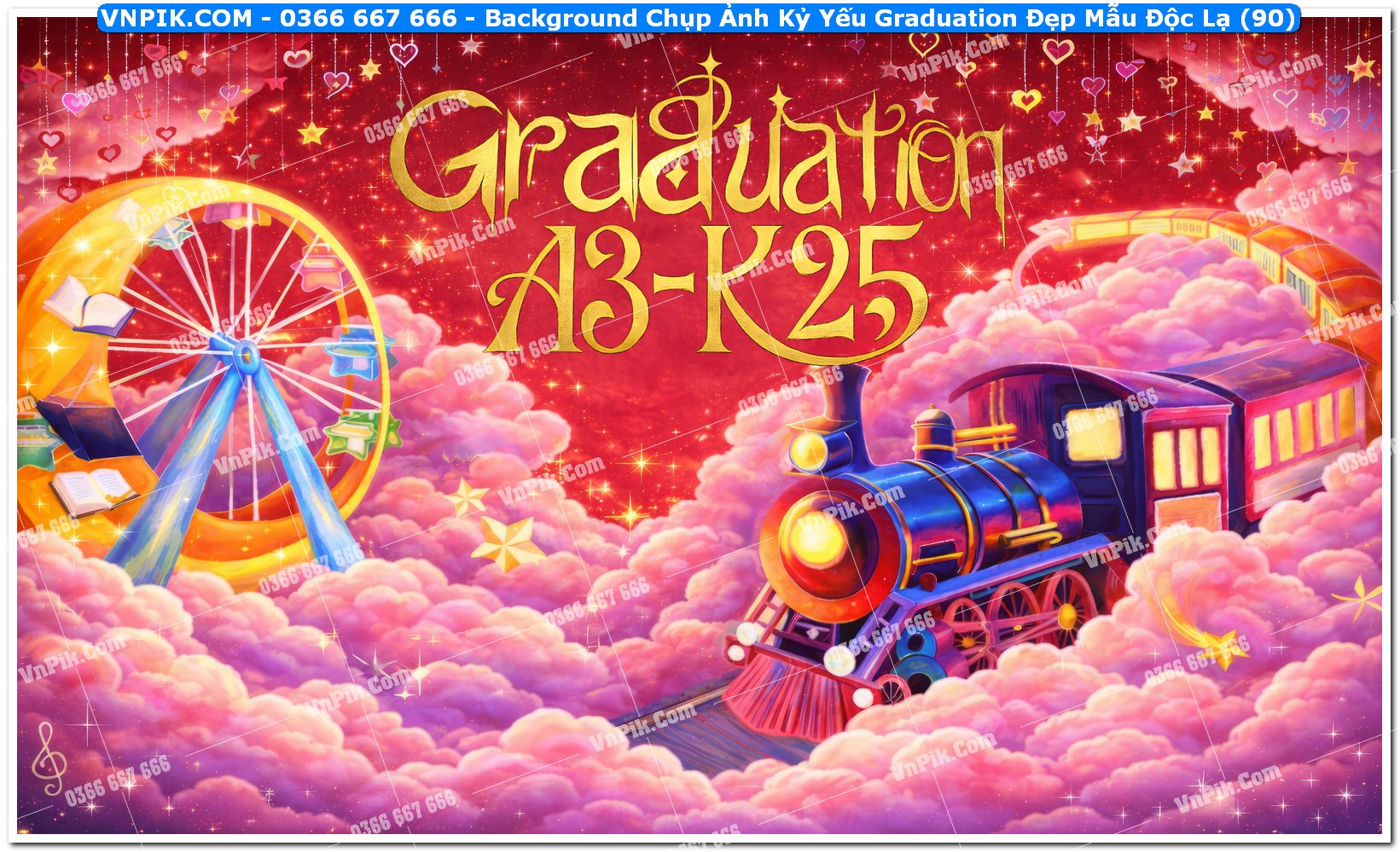 Background Chụp Ảnh Kỷ Yếu Graduation Đẹp Mẫu Độc Lạ (90)