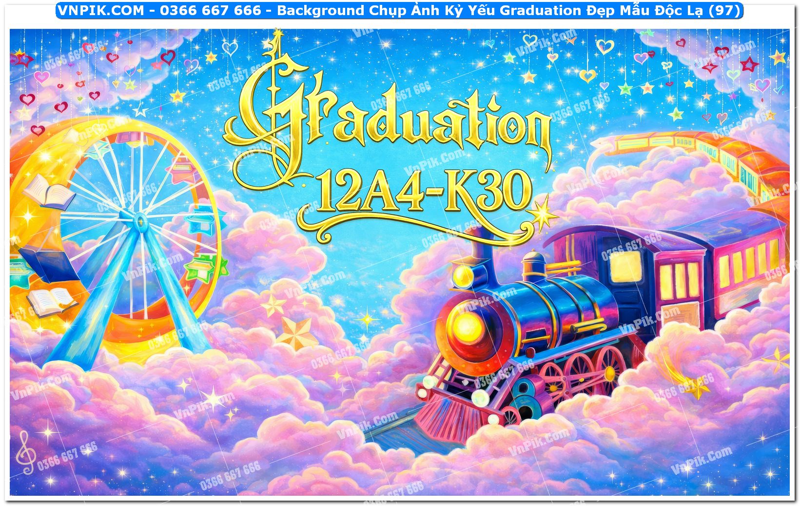 Background Chụp Ảnh Kỷ Yếu Graduation Đẹp Mẫu Độc Lạ (97)