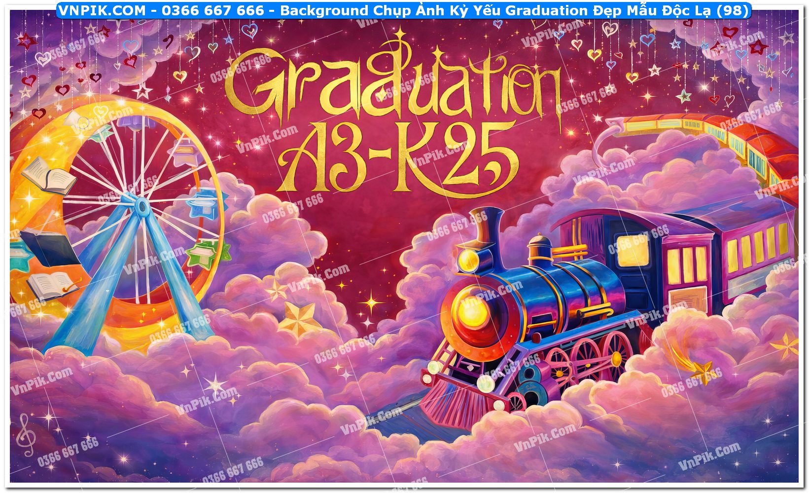 Background Chụp Ảnh Kỷ Yếu Graduation Đẹp Mẫu Độc Lạ (98)