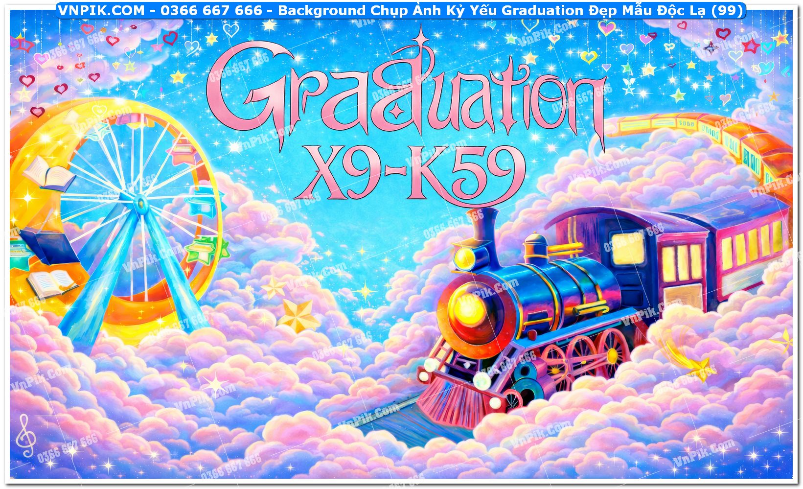 Background Chụp Ảnh Kỷ Yếu Graduation Đẹp Mẫu Độc Lạ (99)