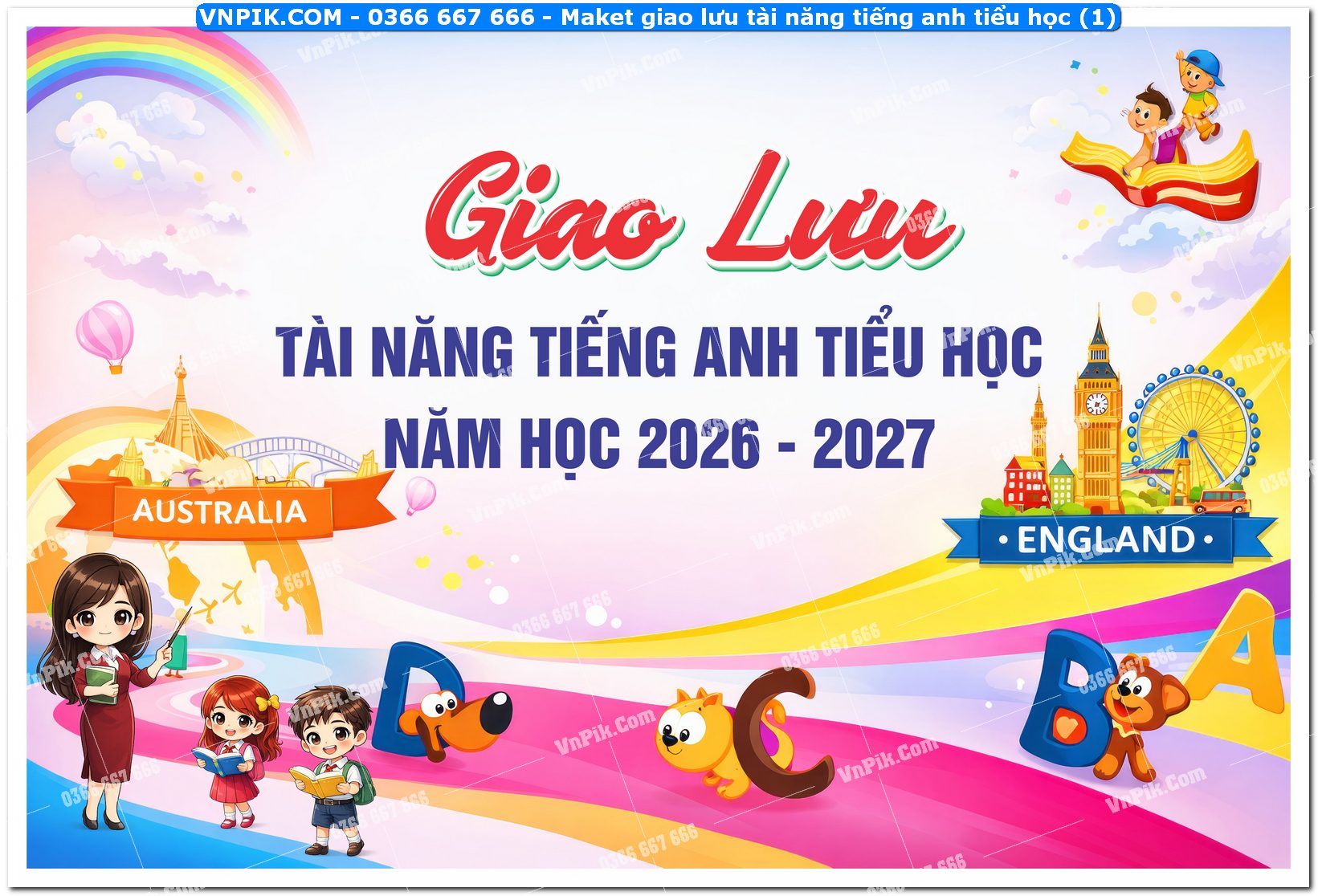 Maket giao lưu tài năng tiếng anh tiểu học (1)