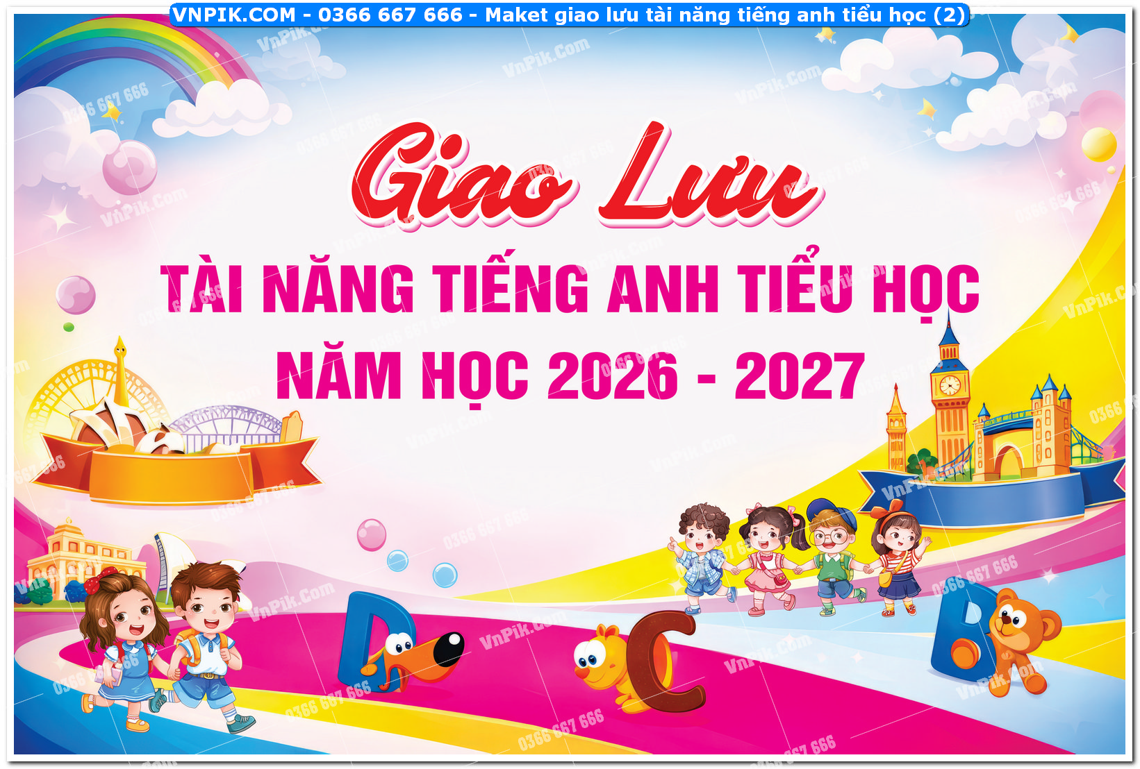 Maket giao lưu tài năng tiếng anh tiểu học (2)