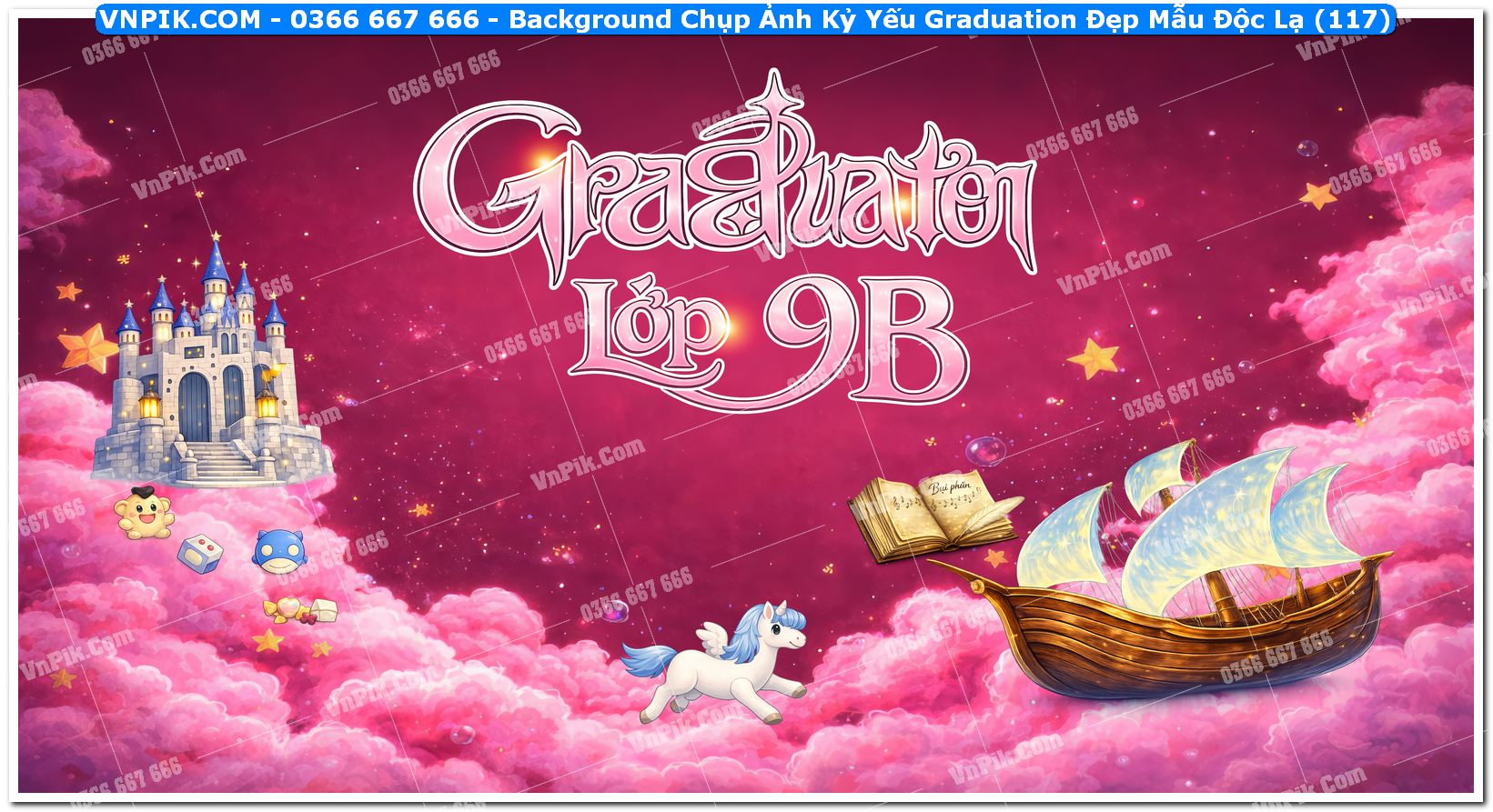 Background Chụp Ảnh Kỷ Yếu Graduation Đẹp Mẫu Độc Lạ (117)