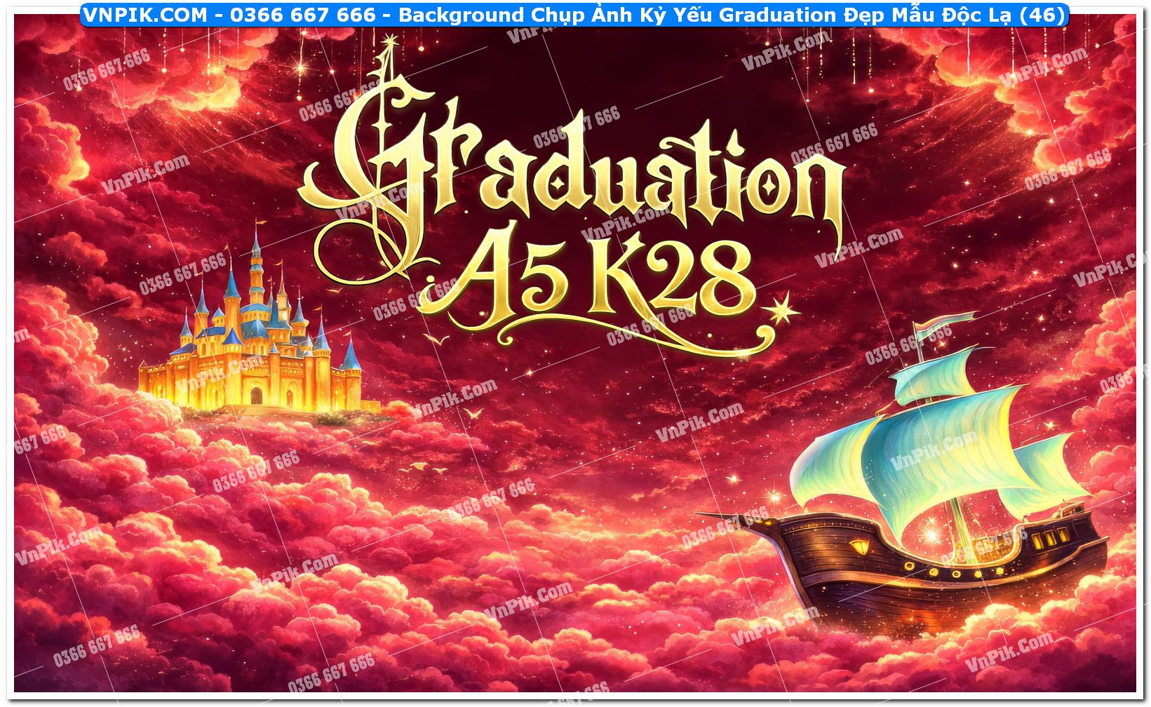 Background Chụp Ảnh Kỷ Yếu Graduation Đẹp Mẫu Độc Lạ (46)