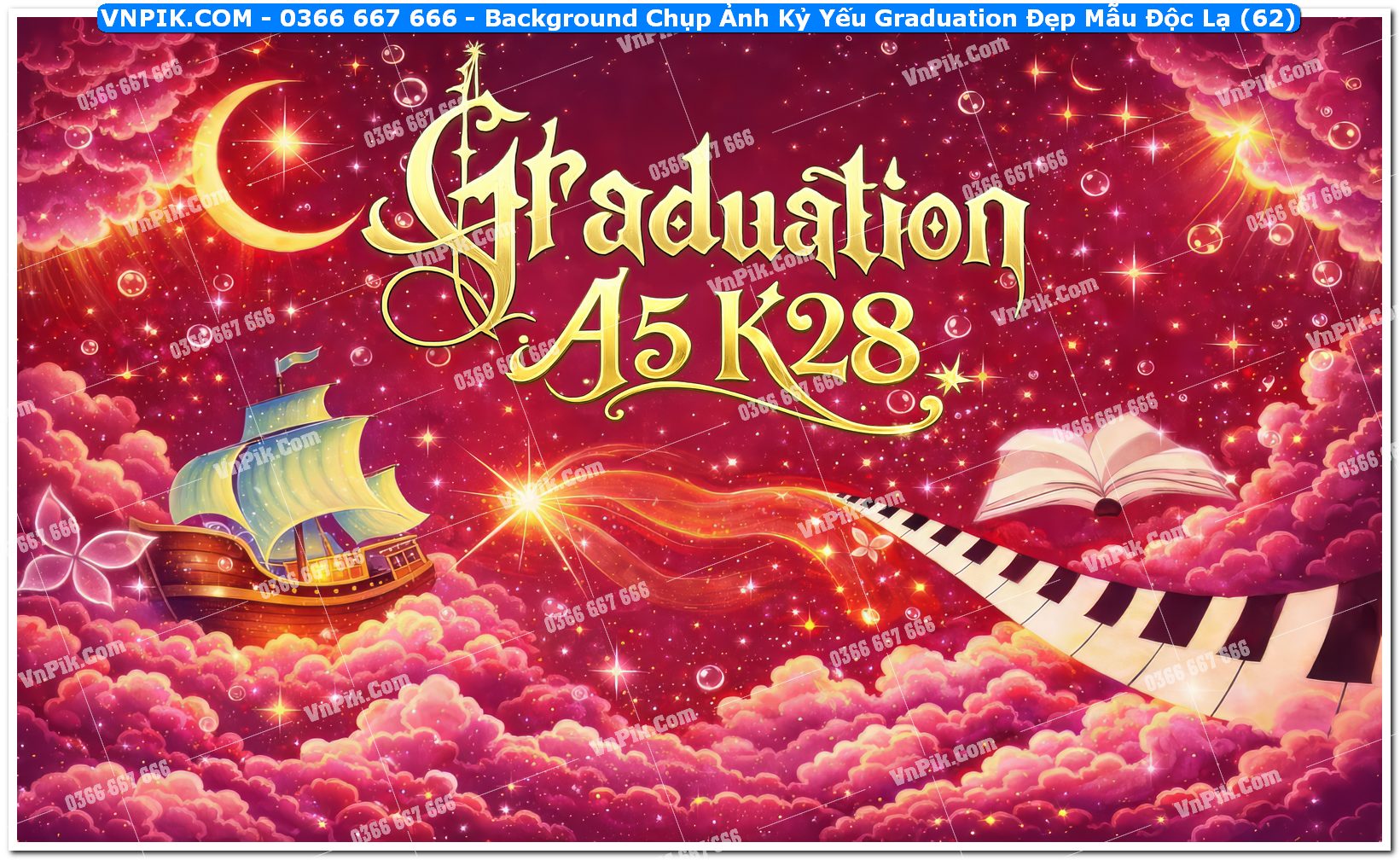 Background Chụp Ảnh Kỷ Yếu Graduation Đẹp Mẫu Độc Lạ (62)