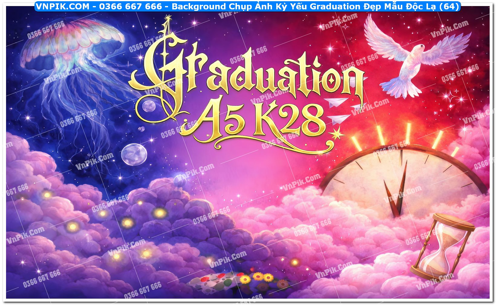 Background Chụp Ảnh Kỷ Yếu Graduation Đẹp Mẫu Độc Lạ (64)