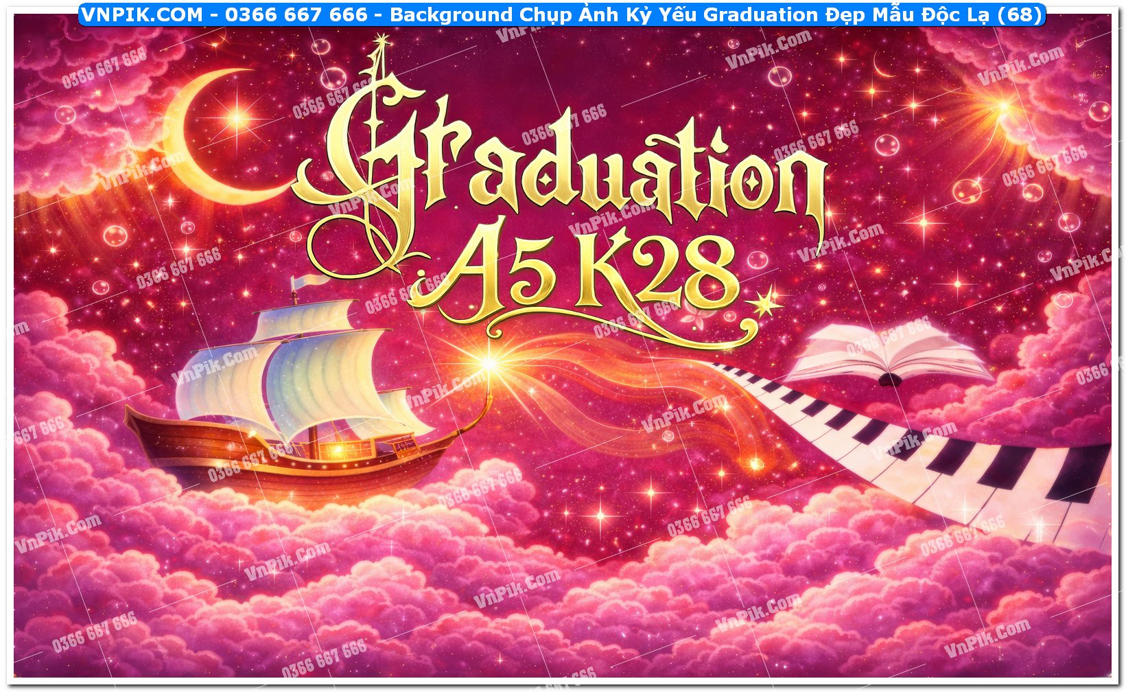 Background Chụp Ảnh Kỷ Yếu Graduation Đẹp Mẫu Độc Lạ (68)