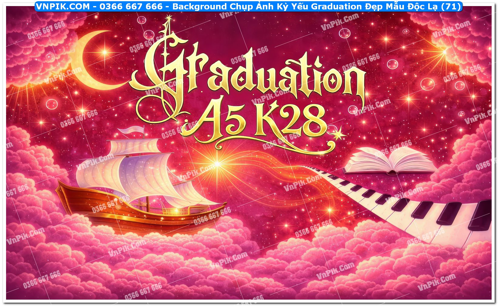 Background Chụp Ảnh Kỷ Yếu Graduation Đẹp Mẫu Độc Lạ (71)