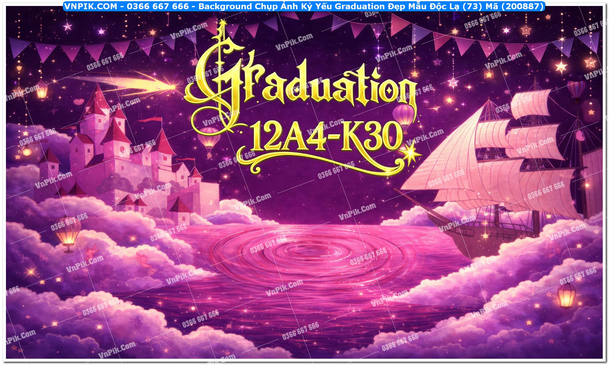 Background Chụp Ảnh Kỷ Yếu Graduation Đẹp Mẫu Độc Lạ (73) Mã (200887)