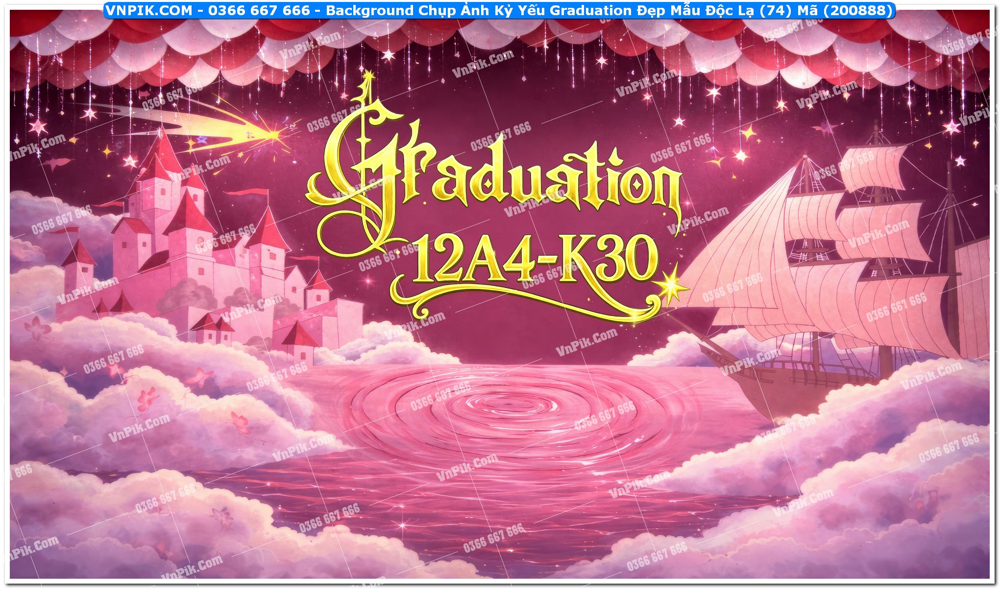 Background Chụp Ảnh Kỷ Yếu Graduation Đẹp Mẫu Độc Lạ (74) Mã (200888)