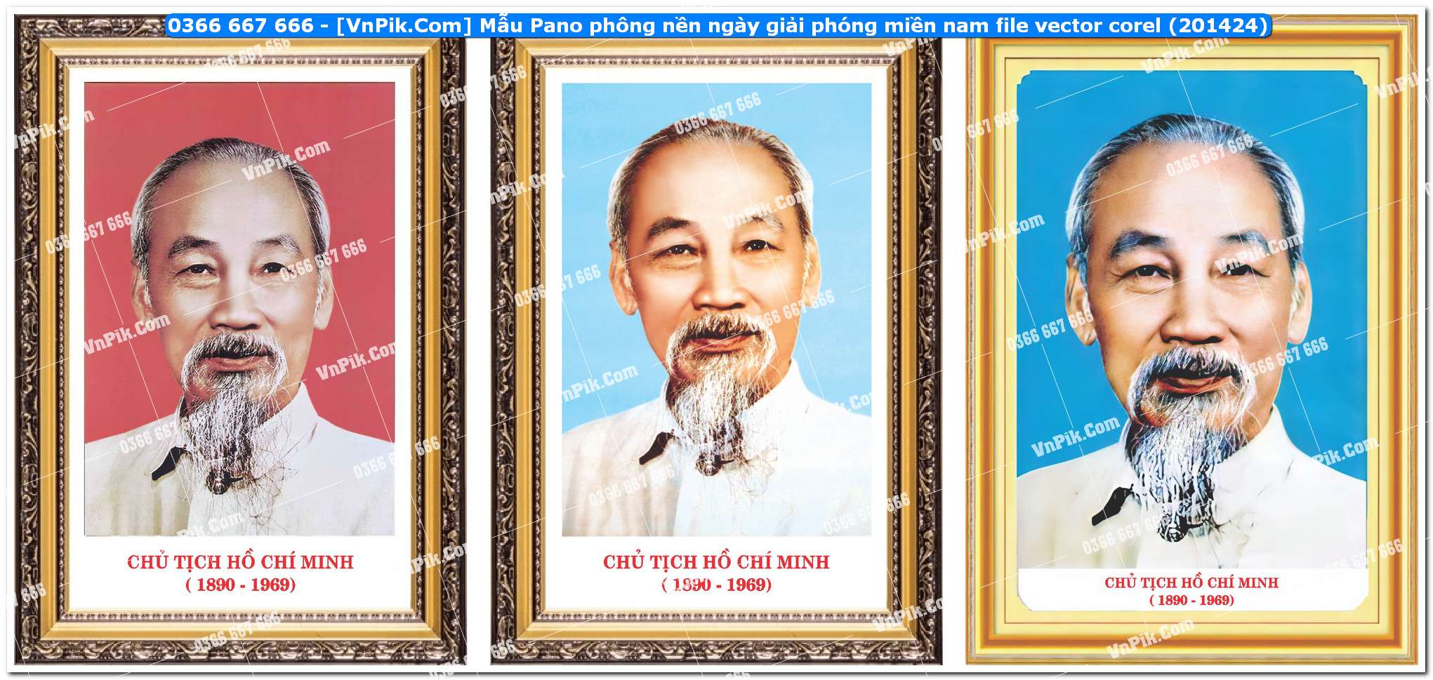 Mẫu Pano phông nền ngày giải phóng miền nam file vector corel (201424)