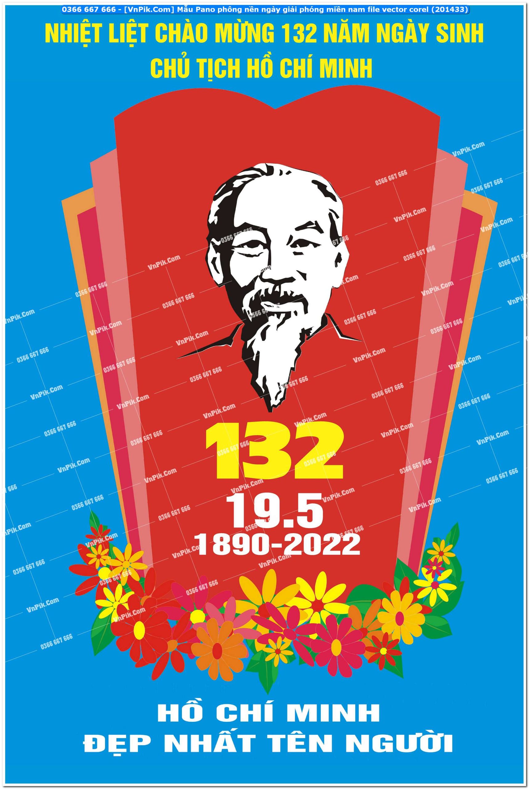 Mẫu Pano phông nền ngày giải phóng miền nam file vector corel (201433)