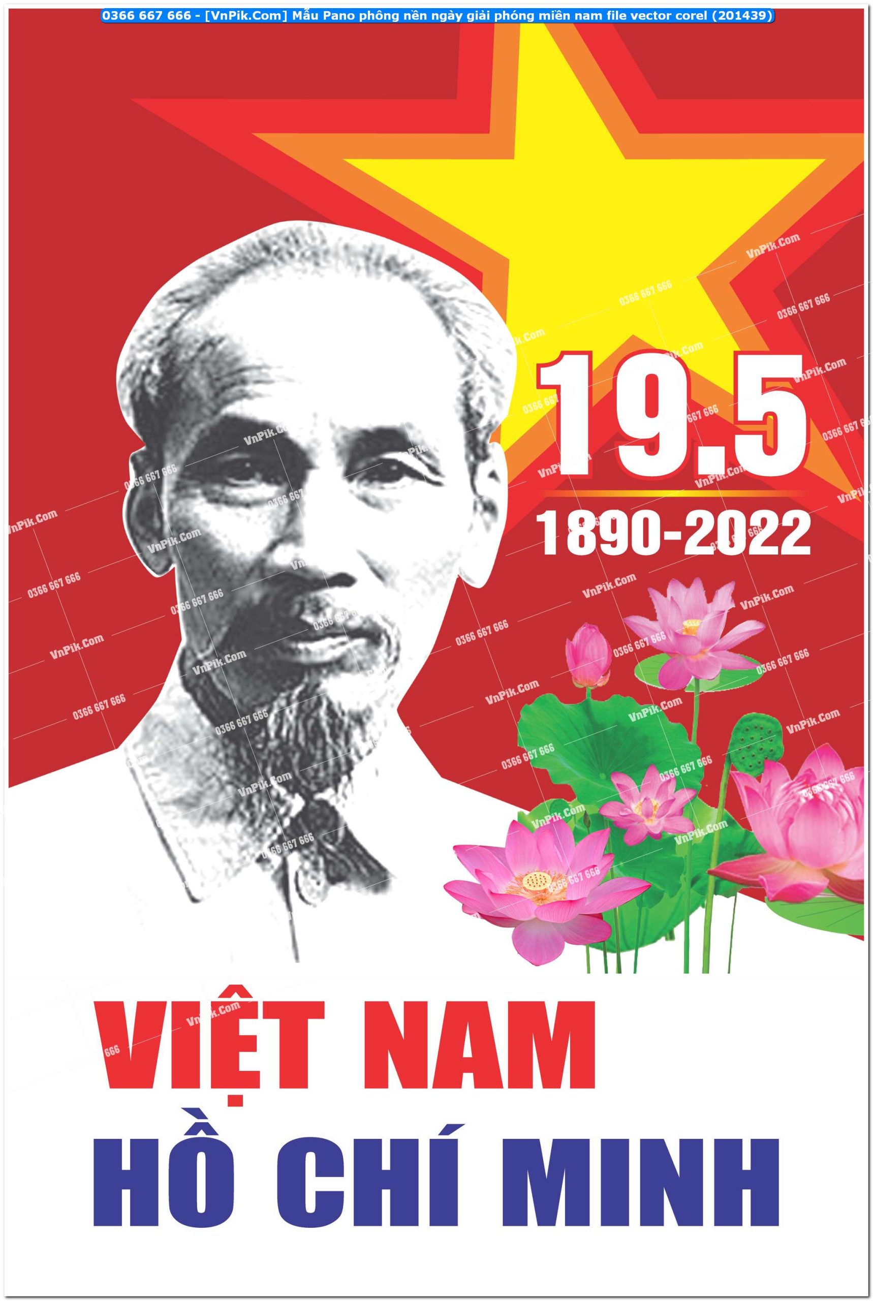 Mẫu Pano phông nền ngày giải phóng miền nam file vector corel (201439)