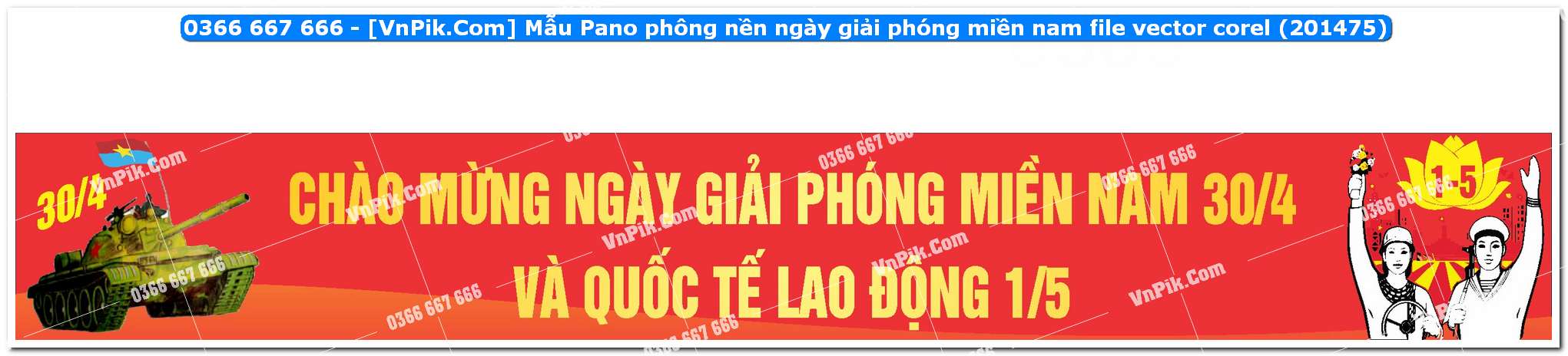 Mẫu Pano phông nền ngày giải phóng miền nam file vector corel (201475)