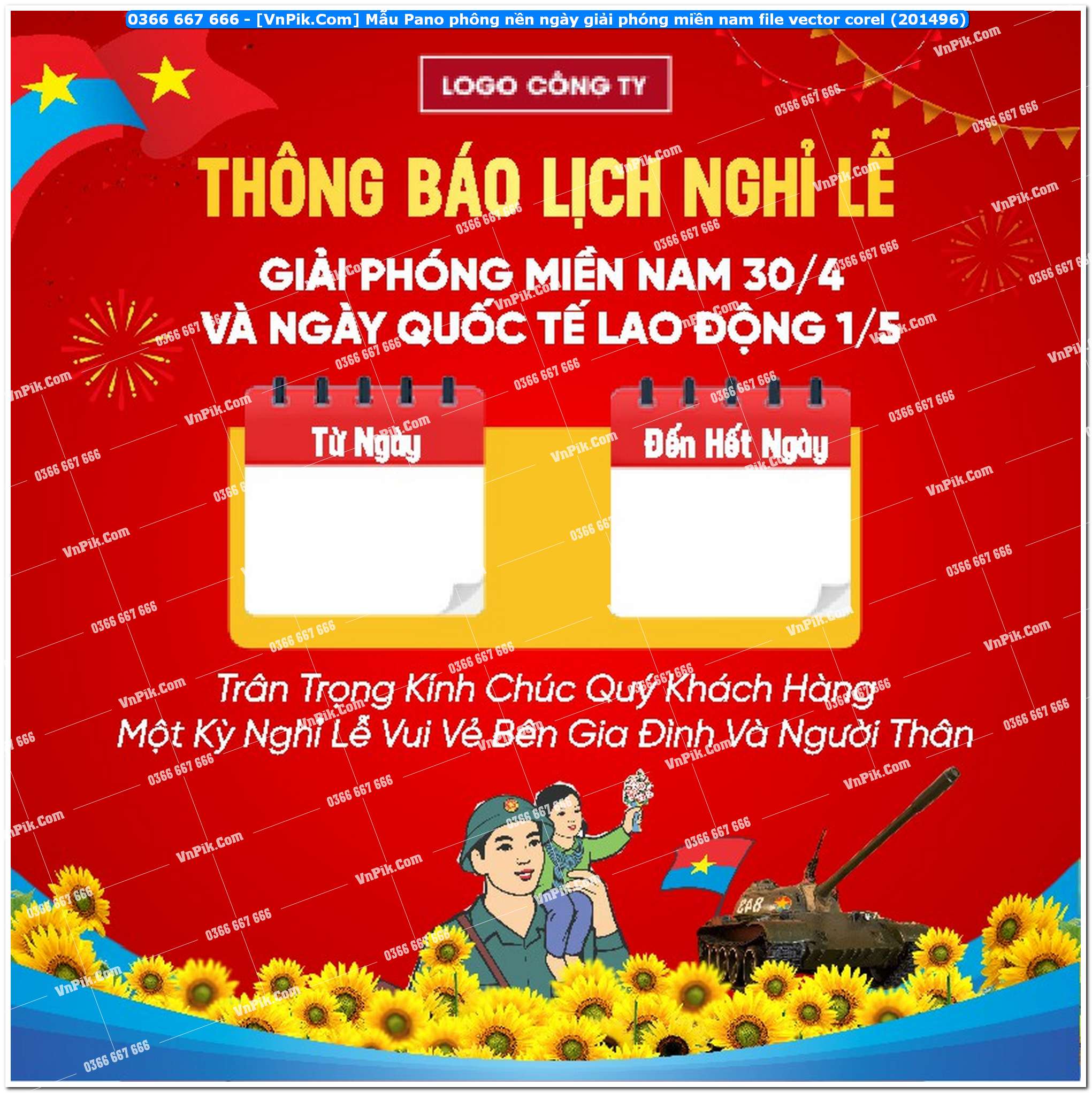 Mẫu Pano phông nền ngày giải phóng miền nam file vector corel (201496)