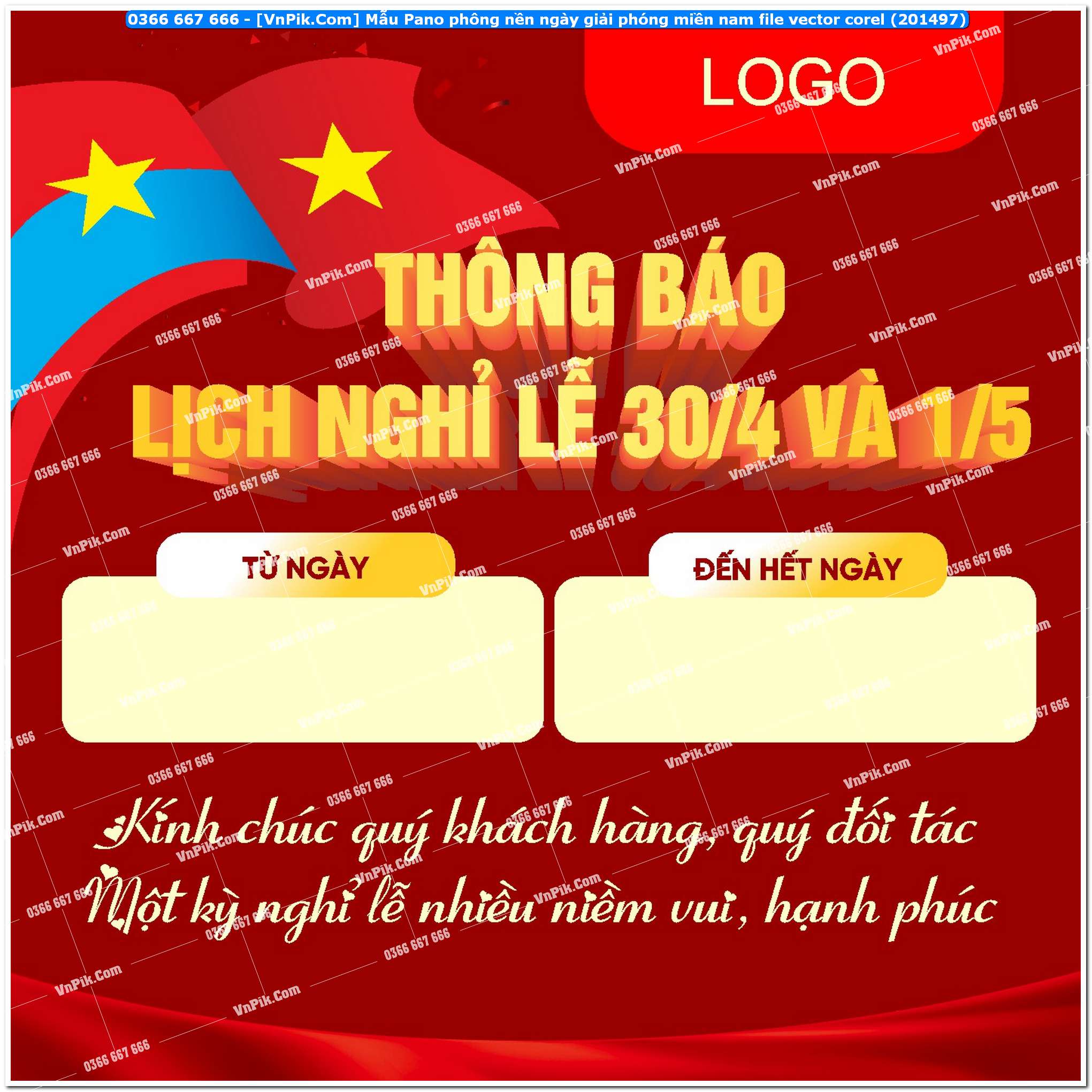 Mẫu Pano phông nền ngày giải phóng miền nam file vector corel (201497)