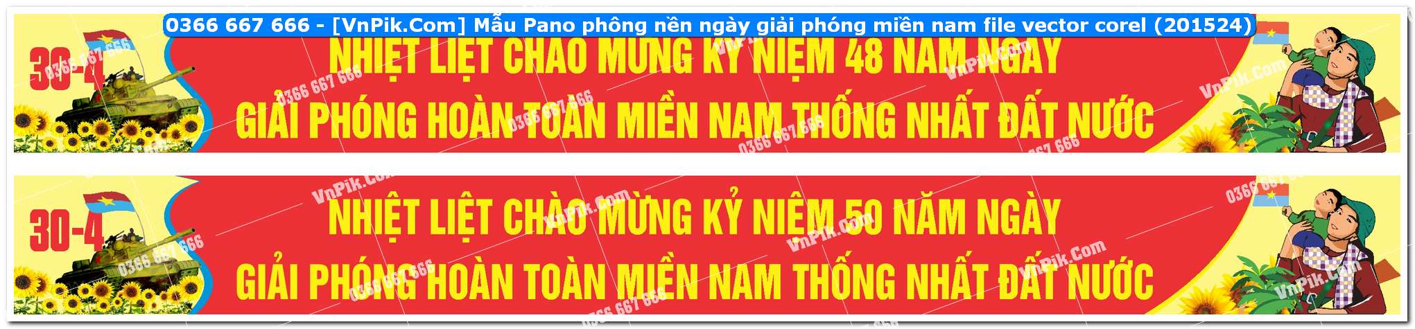 Mẫu Pano phông nền ngày giải phóng miền nam file vector corel (201524)