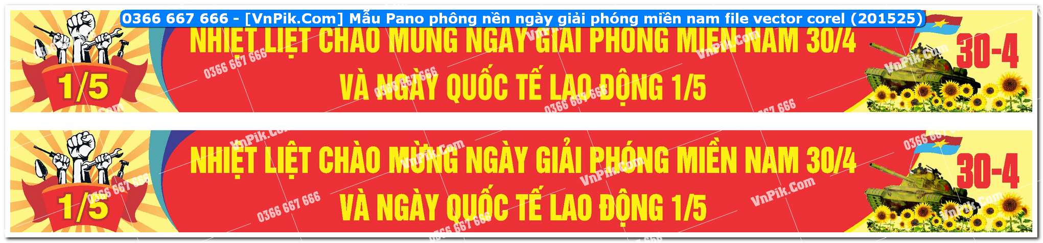 Mẫu Pano phông nền ngày giải phóng miền nam file vector corel (201525)