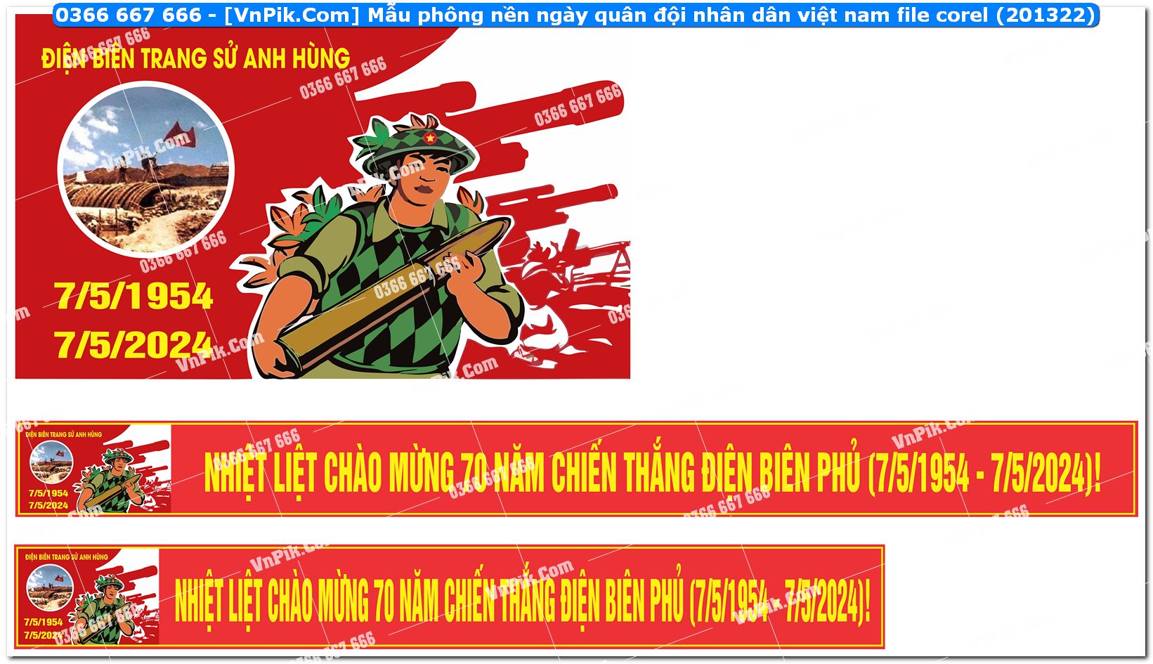 Mẫu phông nền ngày quân đội nhân dân việt nam file corel (201322)