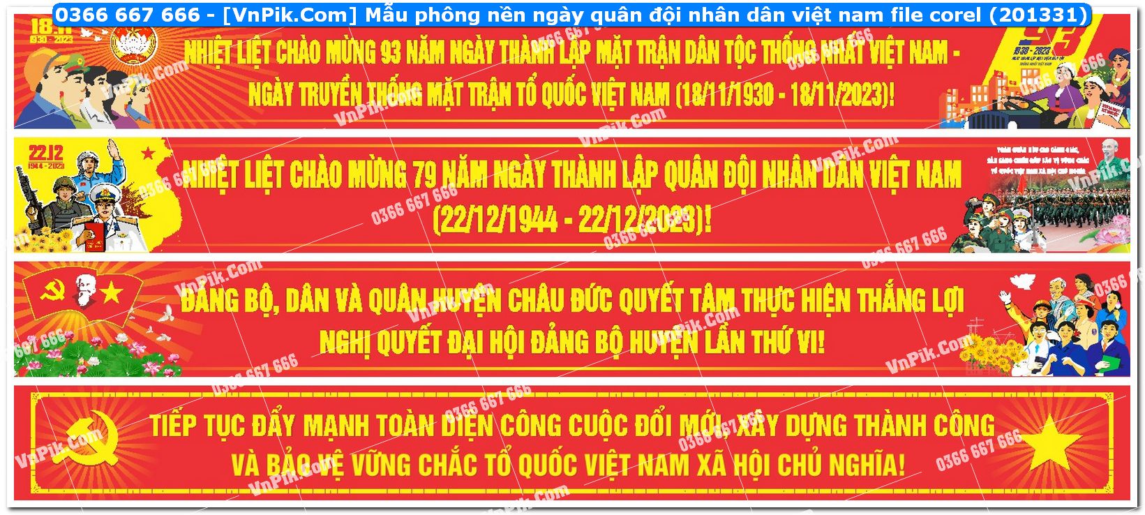 Mẫu phông nền ngày quân đội nhân dân việt nam file corel (201331)