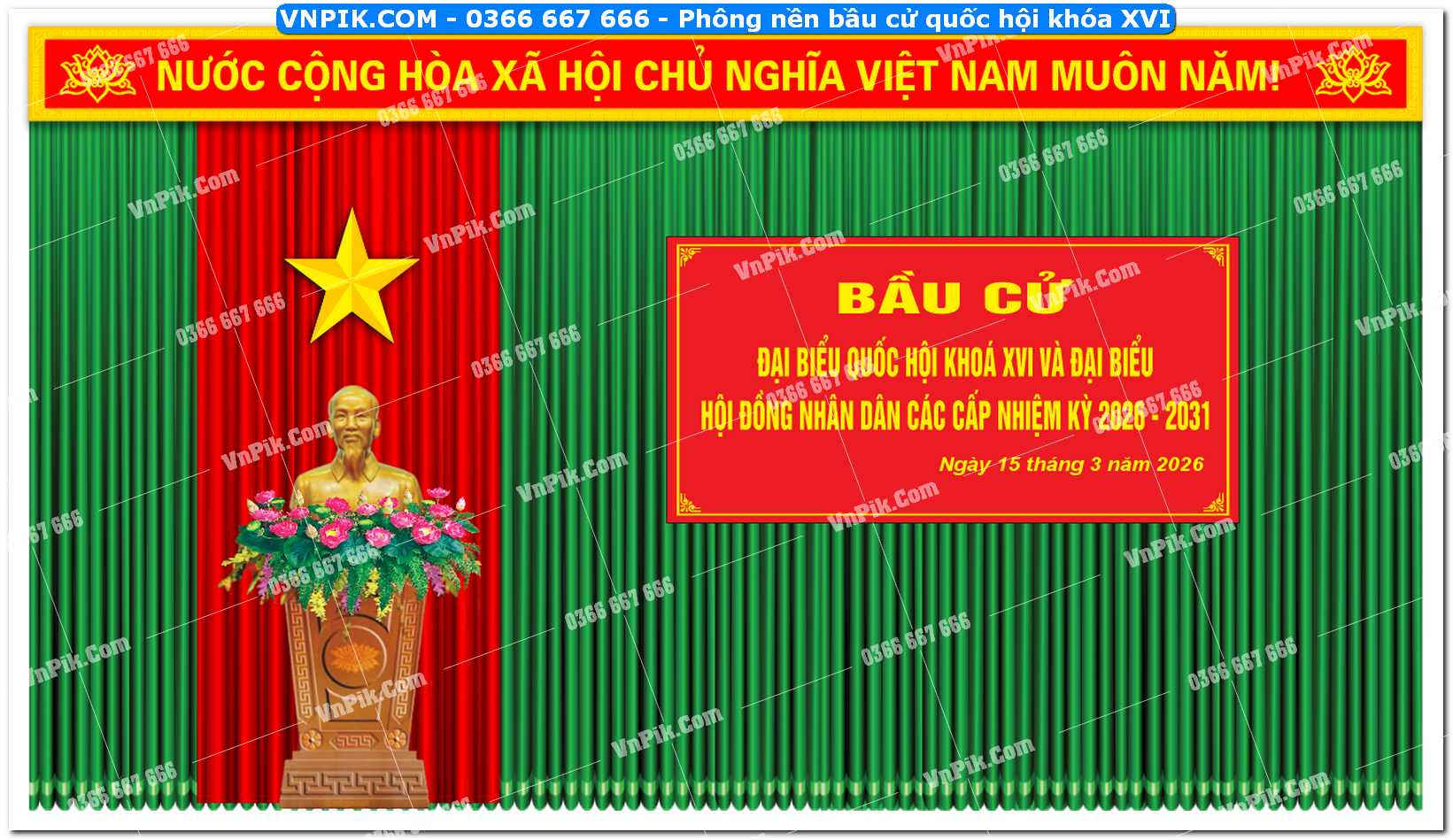 Phông nền bầu cử quốc hội khóa XVI