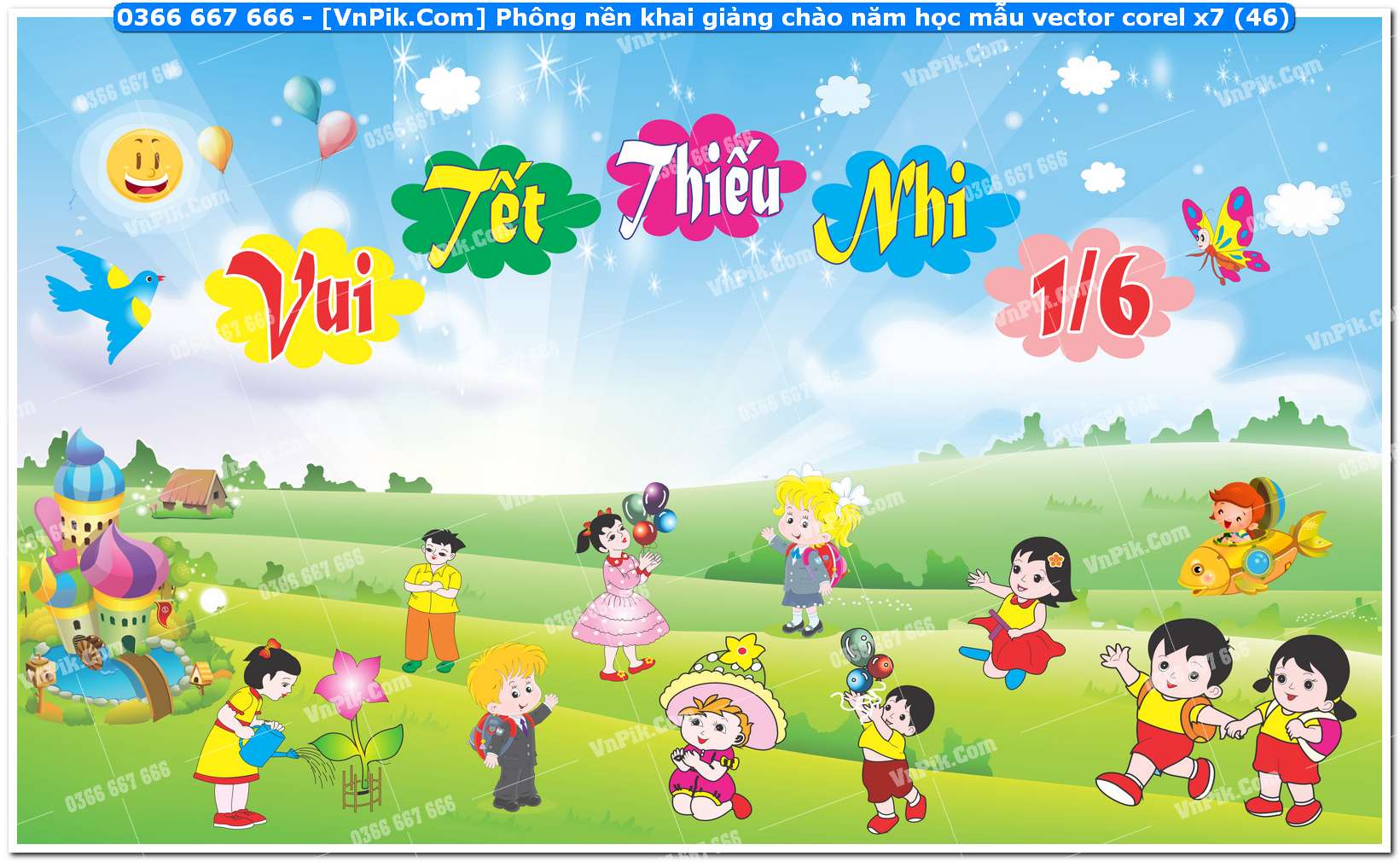 Phông nền khai giảng chào năm học mẫu vector corel x7 (46)