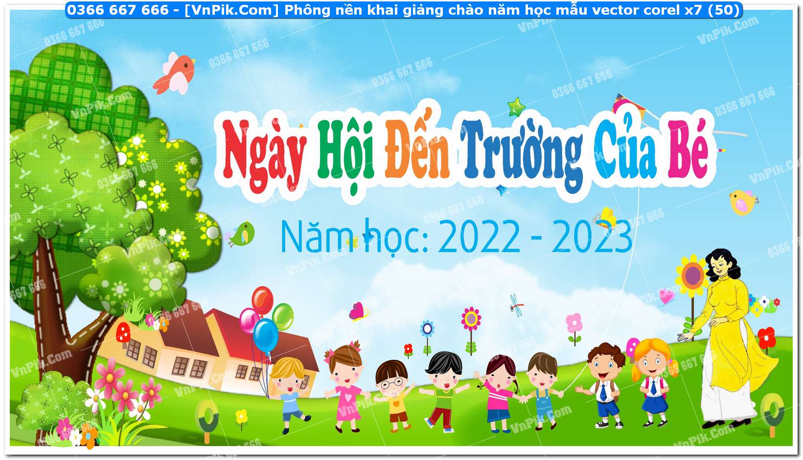 Phông nền khai giảng chào năm học mẫu vector corel x7 (50)