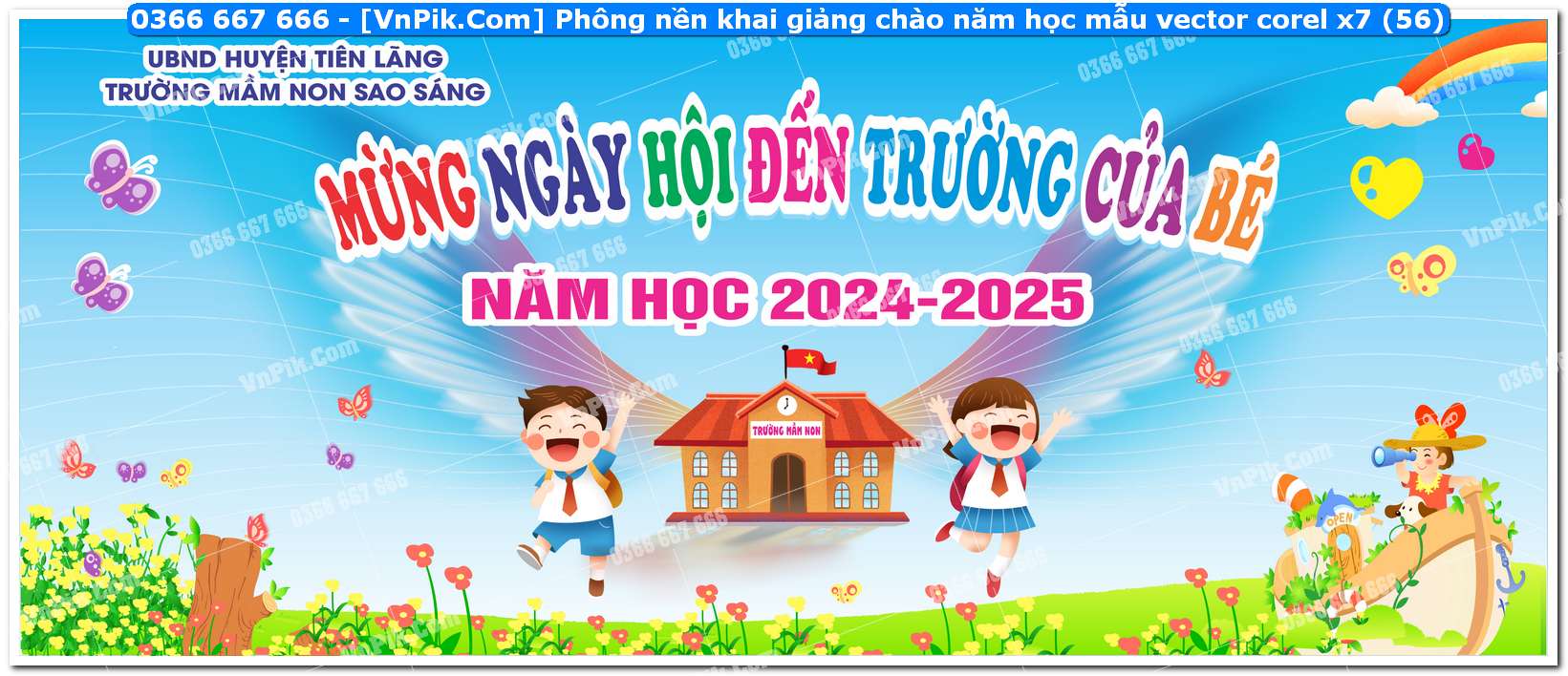 Phông nền khai giảng chào năm học mẫu vector corel x7 (56)
