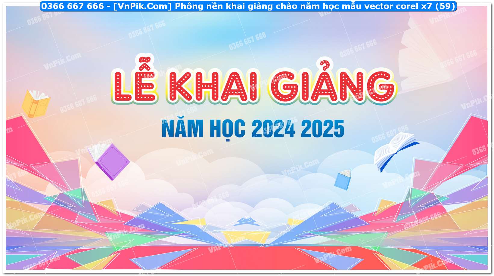 Phông nền khai giảng chào năm học mẫu vector corel x7 (59)