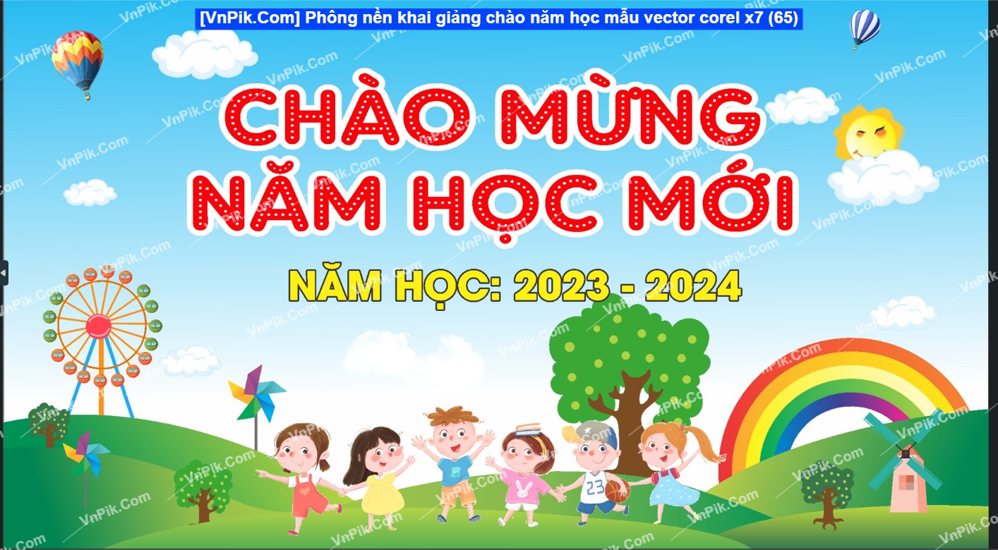 Phông nền khai giảng chào năm học mẫu vector corel x7 (65)