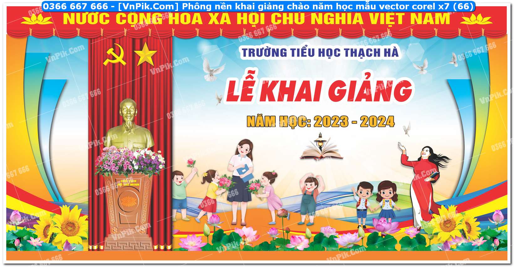 Phông nền khai giảng chào năm học mẫu vector corel x7 (66)