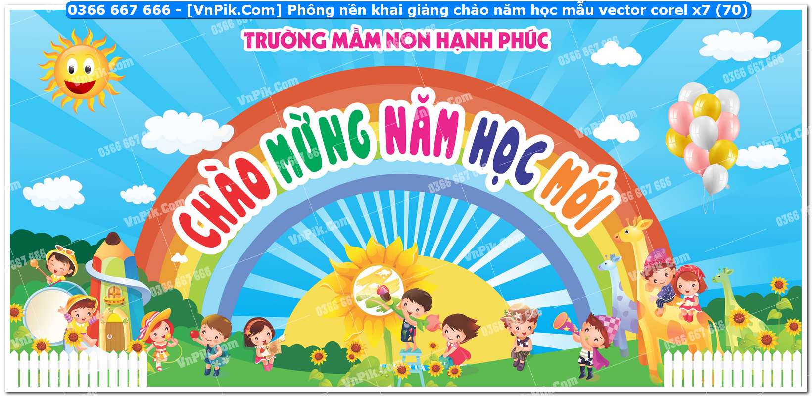 Phông nền khai giảng chào năm học mẫu vector corel x7 (70)