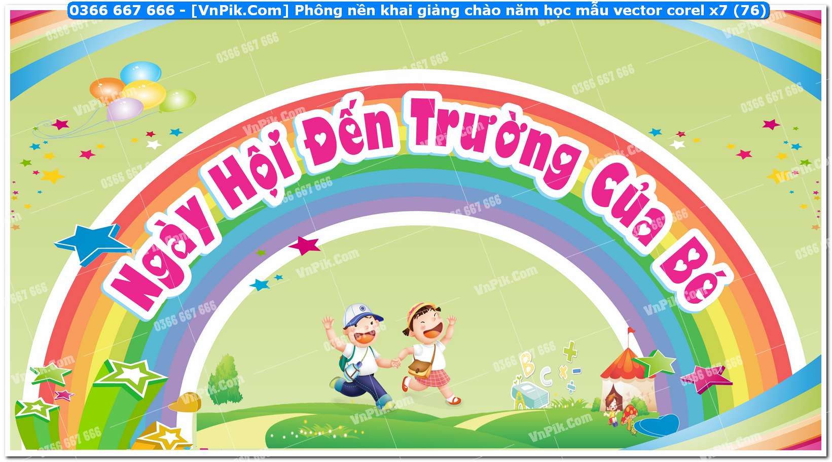 Phông nền khai giảng chào năm học mẫu vector corel x7 (76)